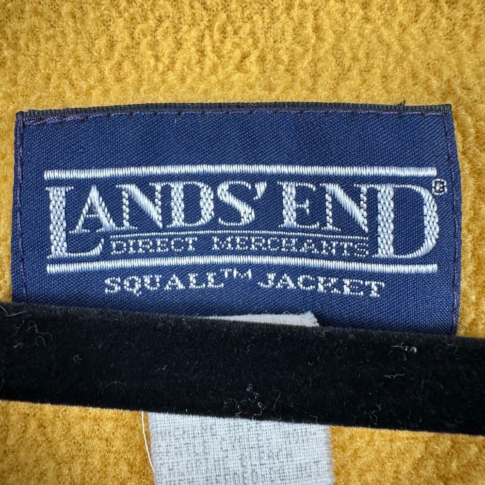Vintage Lands End Womens M Squall Jacket Retro Teal Blue Made in U.S.A. - Picture 3 of 15